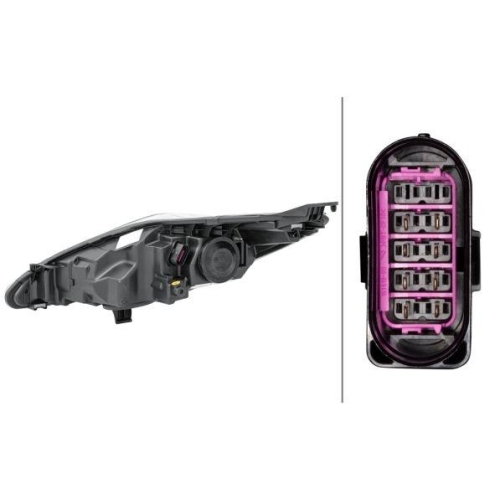 HELLA Hauptscheinwerfer 1EL 247 045-361 für FORD, rechts