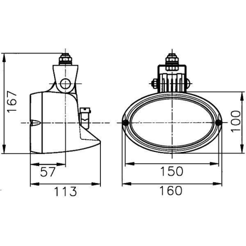 HELLA Arbeitsscheinwerfer 1GA 996 561-007 f&uuml;r CLAAS HAMM
