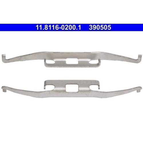 Feder, Bremssattel ATE 11.8116-0200.1 f&uuml;r MERCEDES-BENZ VAG, Vorderachse