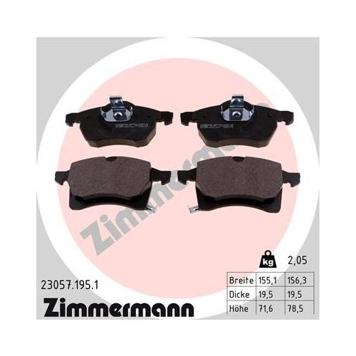 Bremsscheibe ZIMMERMANN 430.1483.20 COAT Z für OPEL VAUXHALL GENERAL MOTORS