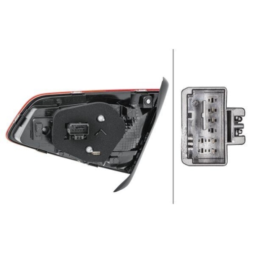 HELLA Heckleuchte 2TZ 011 882-071 für VW, links