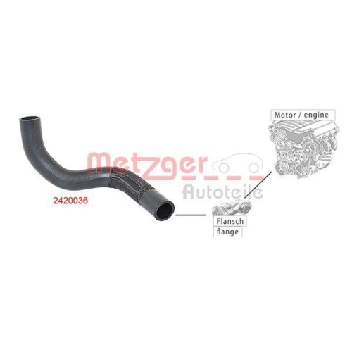 K&uuml;hlerschlauch METZGER 2420036 f&uuml;r FORD