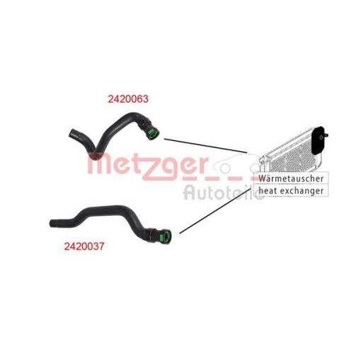 Heizungsschlauch METZGER 2420037 f&uuml;r FORD