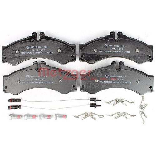 Bremsbelagsatz, Scheibenbremse METZGER 1170400 GREENPARTS f&uuml;r MERCEDES-BENZ VAG