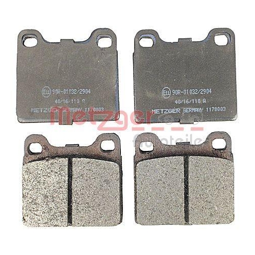 Bremsbelagsatz, Scheibenbremse METZGER 1170003 f&uuml;r ALFA ROMEO BMW FORD OPEL VAG