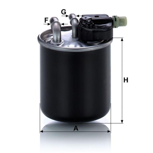 Kraftstofffilter MANN-FILTER WK 820/22 f&uuml;r MERCEDES-BENZ NISSAN