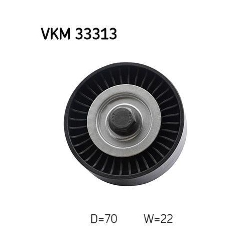 Umlenk-/F&uuml;hrungsrolle, Keilrippenriemen SKF VKM 33313 f&uuml;r CITRO&Euml;N FIAT IVECO