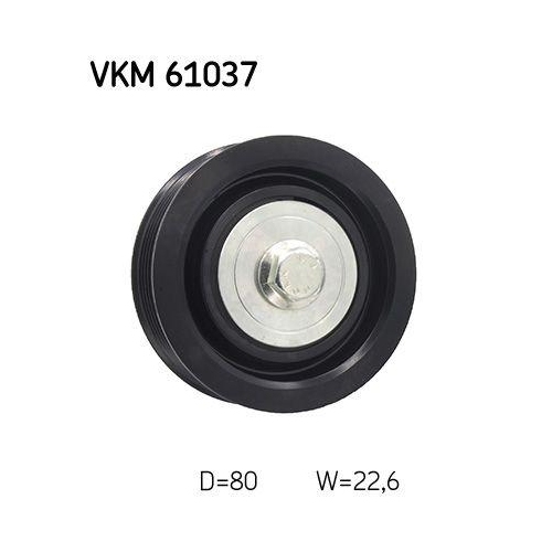 Umlenk-/F&uuml;hrungsrolle, Keilrippenriemen SKF VKM 61037 f&uuml;r TOYOTA, oben