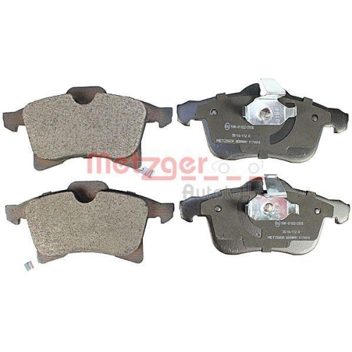 Bremsbelagsatz, Scheibenbremse METZGER 1170010 f&uuml;r OPEL, Vorderachse