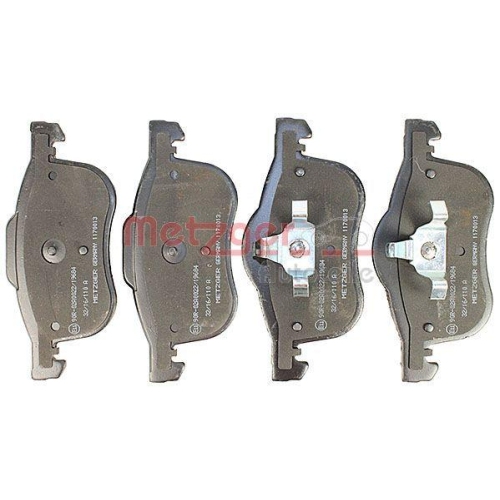 Bremsbelagsatz, Scheibenbremse METZGER 1170013 f&uuml;r VOLVO, Vorderachse