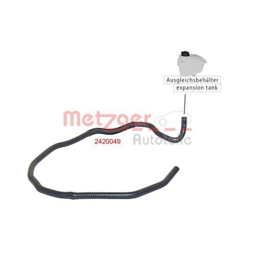 K&uuml;hlerschlauch METZGER 2420049 f&uuml;r FORD