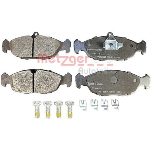 Bremsbelagsatz, Scheibenbremse METZGER 1170015 f&uuml;r OPEL DAEWOO, Hinterachse