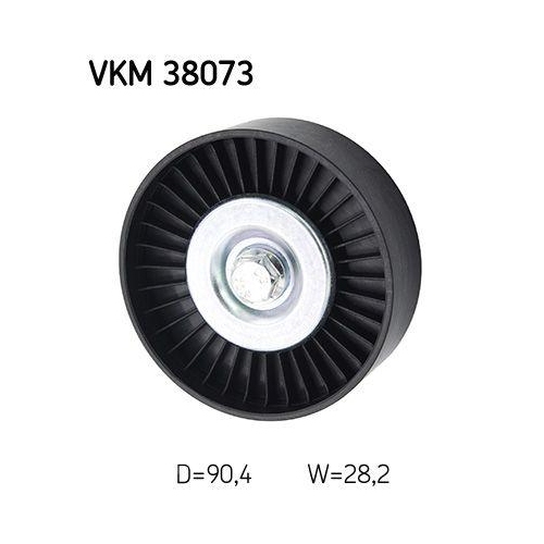 Umlenk-/F&uuml;hrungsrolle, Keilrippenriemen SKF VKM 38073 f&uuml;r MERCEDES-BENZ