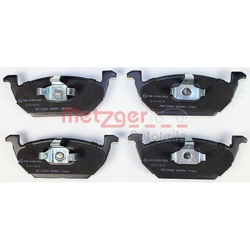Bremsbelagsatz, Scheibenbremse METZGER 1170027 GREENPARTS f&uuml;r SEAT SKODA VW VAG