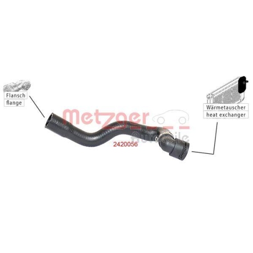 K&uuml;hlerschlauch METZGER 2420056 f&uuml;r VAG