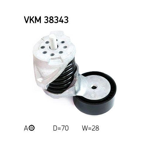 Riemenspanner, Keilrippenriemen SKF VKM 38343 f&uuml;r BMW, links unten, mitte
