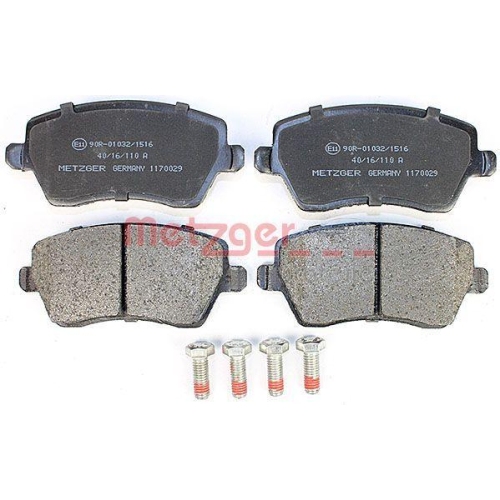 Bremsbelagsatz, Scheibenbremse METZGER 1170029 GREENPARTS f&uuml;r MERCEDES-BENZ