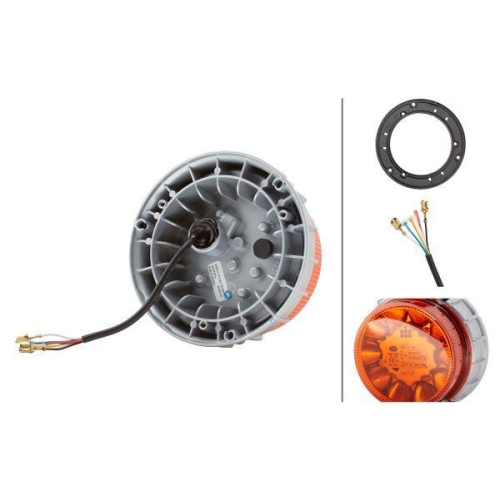 HELLA Blitz-Kennleuchte 2XD 011 557-101 K-LED 2.0 für AEBI DAF IVECO SCANIA FAUN