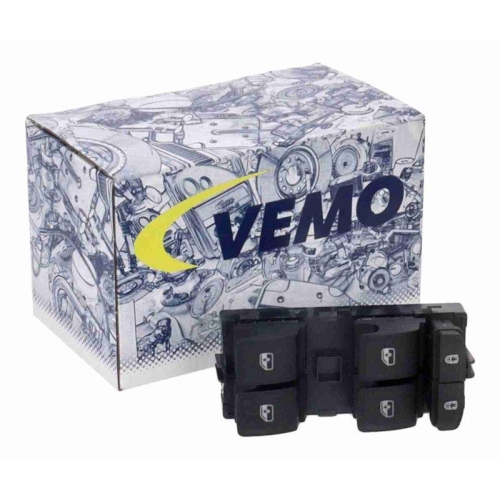 Schalter, Fensterheber VEMO V10-73-0682 Green Mobility Parts f&uuml;r SKODA VW