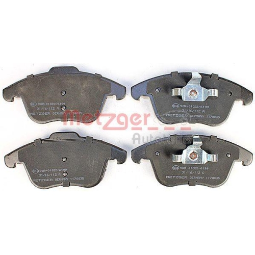 Bremsbelagsatz, Scheibenbremse METZGER 1170035 GREENPARTS f&uuml;r FORD JAGUAR VOLVO