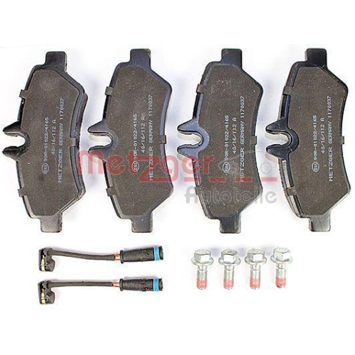 Bremsbelagsatz, Scheibenbremse METZGER 1170037 f&uuml;r MERCEDES-BENZ VAG