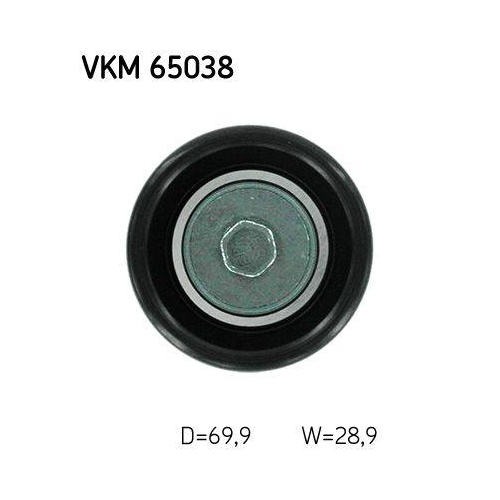 Umlenk-/F&uuml;hrungsrolle, Keilrippenriemen SKF VKM 65038 f&uuml;r HYUNDAI KIA, mitte