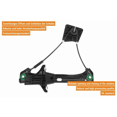 Fensterheber VAICO V10-5682 Green Mobility Parts für VW VAG, hinten links