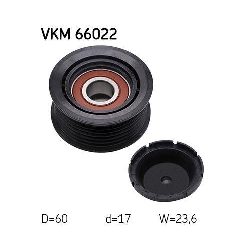 Umlenk-/F&uuml;hrungsrolle, Keilrippenriemen SKF VKM 66022 f&uuml;r SUZUKI, links