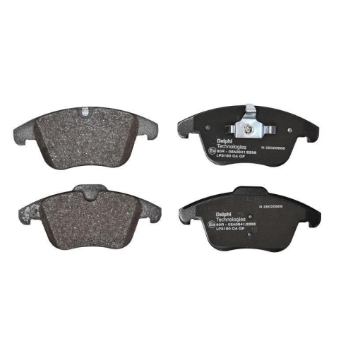 DELPHI LP3180 Bremsbelagsatz, Scheibenbremse f&uuml;r JAGUAR, Vorderachse