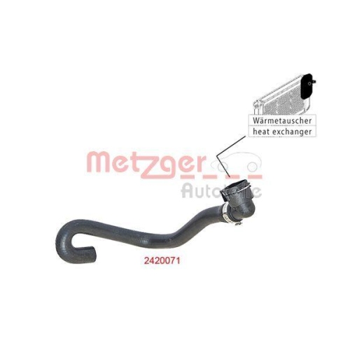 K&uuml;hlerschlauch METZGER 2420071 f&uuml;r FORD
