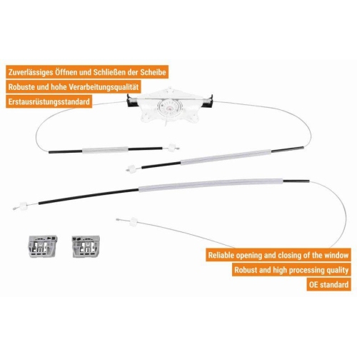 VAICO Fensterheber links und rechts elektrisch vorne V10-2393 + V10-2394 f&uuml;r VW