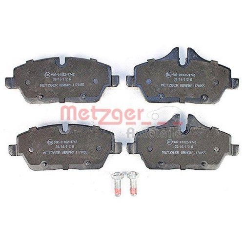 Bremsbelagsatz, Scheibenbremse METZGER 1170055 f&uuml;r BMW, Vorderachse