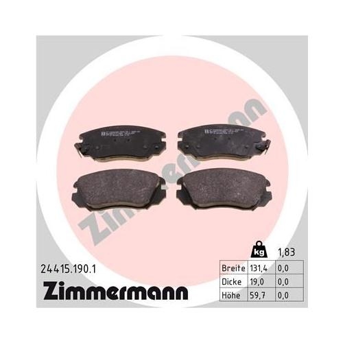 Bremsscheibe ZIMMERMANN 430.2614.20 COAT Z f&uuml;r OPEL SAAB GENERAL MOTORS