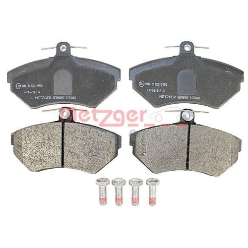 Bremsbelagsatz, Scheibenbremse METZGER 1170061 f&uuml;r VAG, Vorderachse
