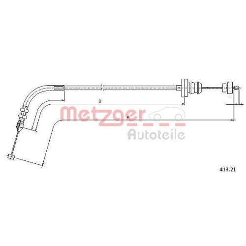 Gaszug METZGER AUTOTEILE 413.21 f&uuml;r FIAT