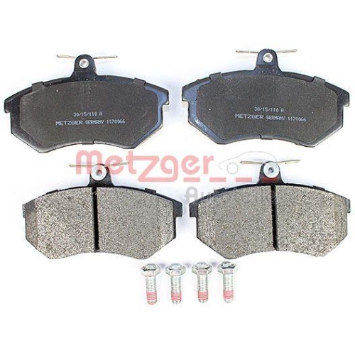 Bremsbelagsatz, Scheibenbremse METZGER 1170066 GREENPARTS f&uuml;r VAG, Vorderachse