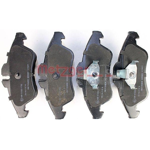 Bremsbelagsatz, Scheibenbremse METZGER 1170071 GREENPARTS f&uuml;r CHRYSLER VAG