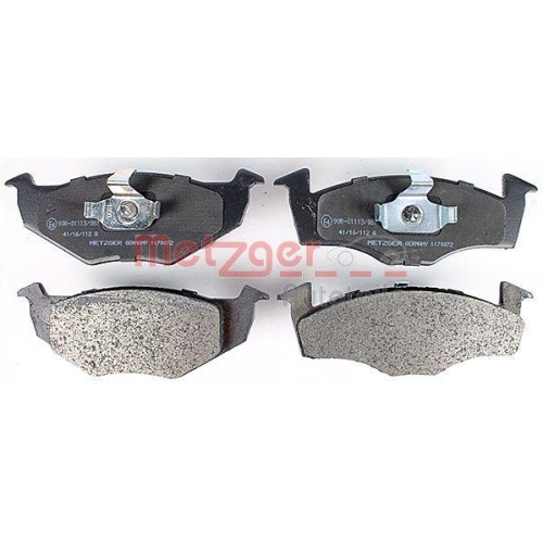 Bremsbelagsatz, Scheibenbremse METZGER 1170072 f&uuml;r VAG, Vorderachse