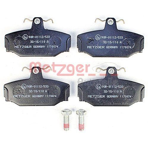 Bremsbelagsatz, Scheibenbremse METZGER 1170074 f&uuml;r VOLVO, Hinterachse