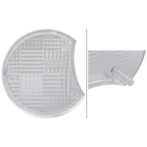 HELLA Lichtscheibe, Blinkleuchte 9EL 990 354-011 für FENDT CATERPILLAR AGCO