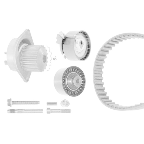 Wasserpumpe + Zahnriemensatz BOSCH 1 987 948 711 für CITROËN PEUGEOT