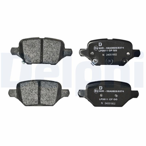 DELPHI LP3611 Bremsbelagsatz, Scheibenbremse f&uuml;r OPEL VAUXHALL CHEVROLET