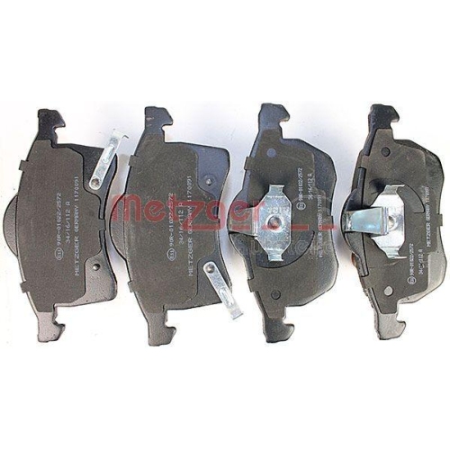 Bremsbelagsatz, Scheibenbremse METZGER 1170091 f&uuml;r OPEL, Vorderachse