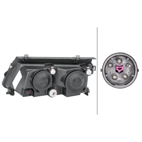 HELLA Hauptscheinwerfer 1EF 007 520-061 für AUDI VW, rechts