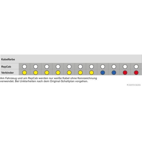 Kabelreparatursatz, Heckklappe HERTH+BUSS ELPARTS 51277114 für