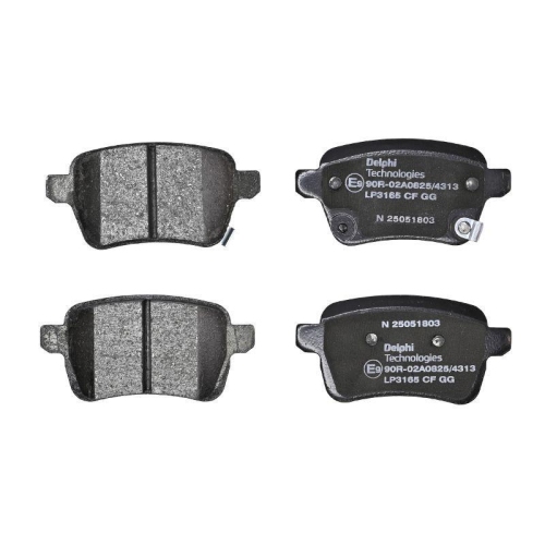 DELPHI LP3165 Bremsbelagsatz, Scheibenbremse f&uuml;r OPEL VAUXHALL, Hinterachse