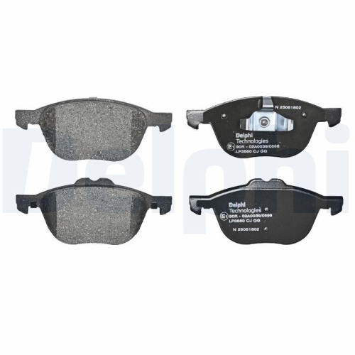 DELPHI LP3650 Bremsbelagsatz, Scheibenbremse f&uuml;r FORD, Vorderachse