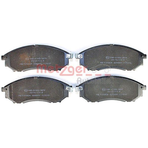 Bremsbelagsatz, Scheibenbremse METZGER 1170101 GREENPARTS f&uuml;r NISSAN RENAULT