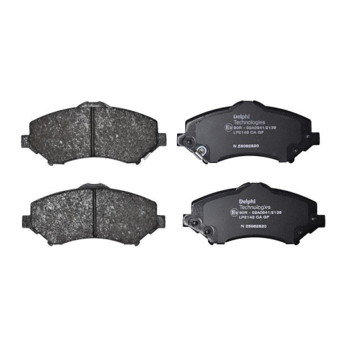 DELPHI LP2143 Bremsbelagsatz, Scheibenbremse f&uuml;r CHRYSLER DODGE FIAT VW JEEP