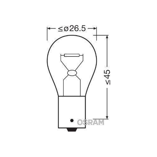Gl&uuml;hlampe, Blinkleuchte ams-OSRAM 7507 ORIGINAL f&uuml;r, Fahrzeugheckklappe, hinten